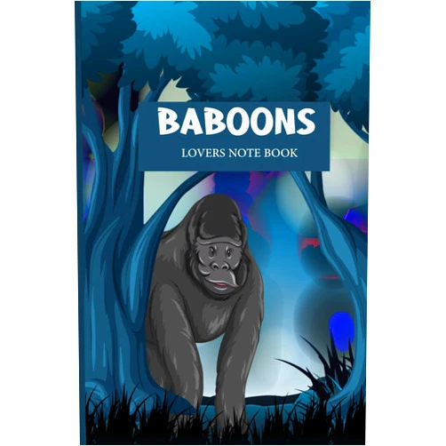 ERRB Publishing Baboons lovers notebook: Baboon Lovers Notebook, Baboons Journal for Girls, Kids.