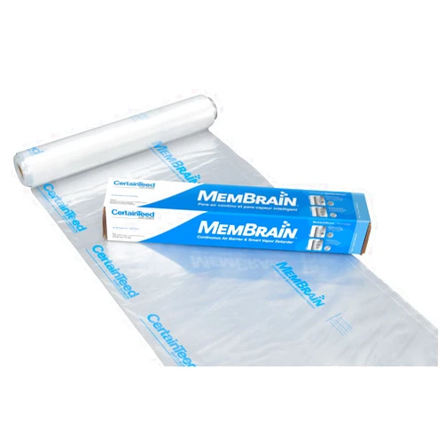 CertainTeed 902010 Membrain Smart Vapor Retarder Barrier-Use with unfaced Insulation, Perfect for remodeling, No Size, Clear