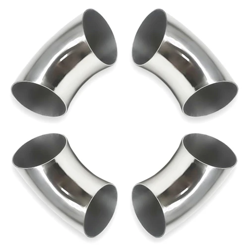 Gorniloxam OD 3 inch 90 degree exhaust elbow Pipe (Mandrel Bend Elbow) SS304 Stainless Steel Bend Suitable for Car Modified Exhaust Elbow Pipe, Stair Handrail, etc (4 pcs)