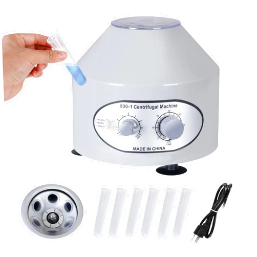 SUPER DEAL Electric Lab Laboratory Centrifuge Machine Low Speed 4000 RPM Capacity 20 ml x 6 Desktop Lab Medical Practice with Timer and Speed Control - 110v