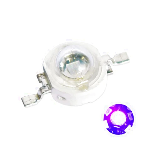 Cleiscry 3W UV Purple LED Ultraviolet Bulbs Lamp Chips 365nm 375nm 380nm 385nm 395nm 405nm 410nm 420nm with 20mm PCB Aluminum Substrate (10pcs 3W 380nm no PCB)