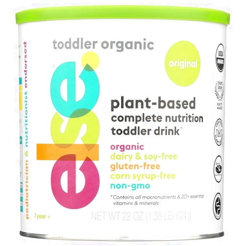 Else Nutrition Organic Toddler Formula for 12-36 months, Plant-based, Dairy & Soy Free, Complete Nutrition Drink Made from Whole Foods. 22 Oz 2 Pack