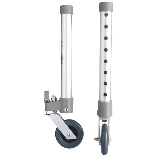 Drive Medical Locking Swivel Walker Wheels with Two Sets of Rear Glides, Gray