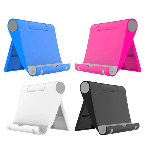 VOVIGGOL 4 Pack Cell Phone Stand for Desk, Foldable Cell Phone Holder Mobile Stand Phone Dock, Adjustable Tablet Stand Holder Compatible with iPhone 12 iPhone 11 Pro Xs X 8 iPad Samsung (4 Color)