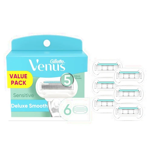 Gillette Venus Extra Smooth Sensitive Womens Razor Blade Refills, 6 Count, Designed for Women with Sensitive Skin