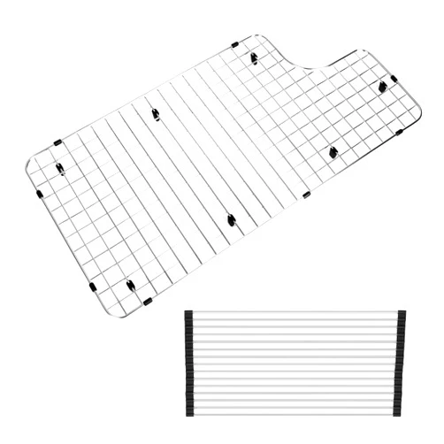 BSRTOP Sink Rack Protector Compatible with Kohler K 6488 and K 6489 Accessories: Stainless Steel Sink Rack for Bottom of Kitchen Sink