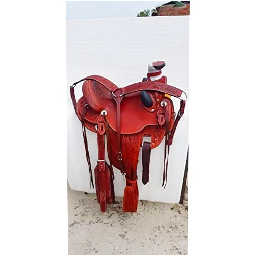 Blue Lake Horse Saddle American Leather Tree Trail & Pleasure | American Saddle Horse | Leather Saddle | Saddle for Horses | Horse Saddle Western I Seat Size 14