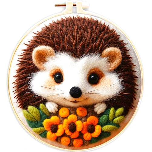Amphol Needle Felting Kit – Easy Wool Needle Felting Kit Beginner with Needles, Foam Pad, Felt Cloth, and Instructions – Great Gift Decoration