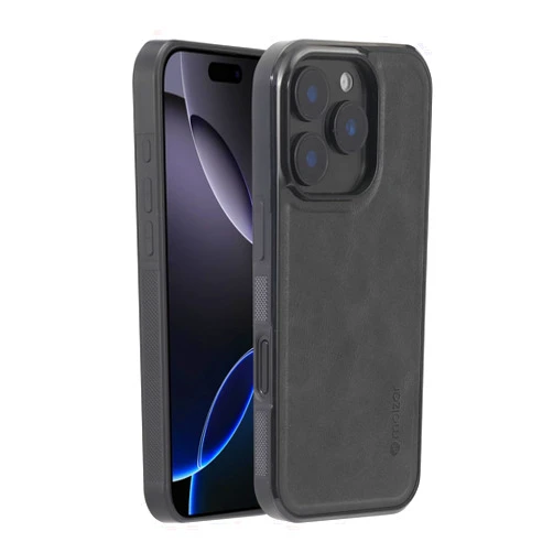 molzar GripBig Series for iPhone 16 Pro Case, Built-in Metal Plate for Magnetic Mount, Works with Qi-Certified Chargers, Compatible with iPhone 16 Pro, Black/Black