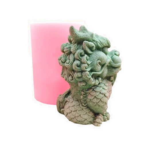 Redxin Mold 13.5cm Animal Kirin Mold Fish Tank Cement Decoration DIY Silicone Mold Aromatherapy Gypsum Cement epoxy Resin Process Mold