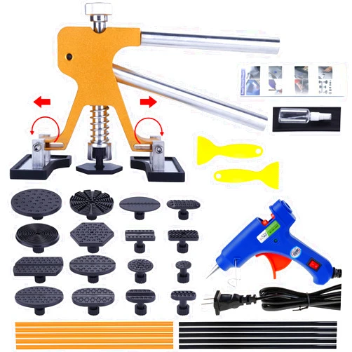 CAVEGER Car Dent Puller Kit Dent Removal Kit,32pcs Car Dent Remover,Car Dent Repair Kit,Paintless Dent Repair Kit,Dent Remover Tool for Car,Body Repair Dent Removal Tools,Suction Cup Dent Puller PDR Tools
