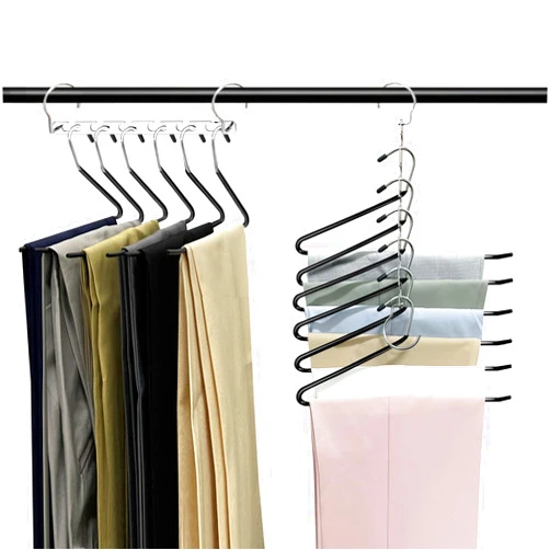 IDMAX Pants Hangers Space Saving, IDMAX Hangers for Clothes Hanger Organizer - Jean Hangers Pants Rack Scarf Hanger Closet Space Saving Scarf Organizer - Magic Pants Hangers Pant Organizer 12 Pack