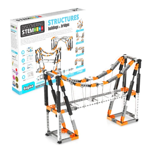 Engino- STEM Toys, Buildings & Bridges, Construction Toys for Kids 9+, Educational Toys, Gifts for Boys & Girls (9 Model Options), STEM Kit for Learning