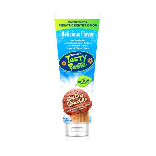 Tanner's Tasty Paste Cha Cha Chocolate Anti-Cavity Fluoride Toothpaste 4.2 oz.