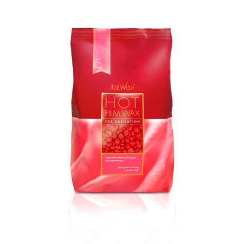 Italwax Rose - 1kg / 2.2lb - Hard wax beads for hair removal - Natural formulation ideal for all skin type - Unscented - Recommended for Bikini Area and Armpits