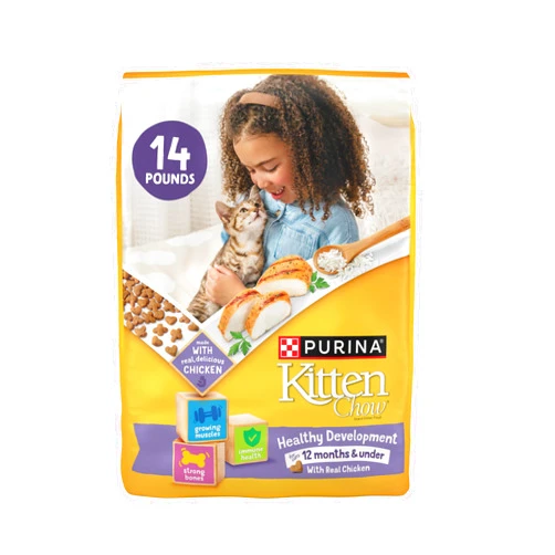 Purina Cat Chow Purina Kitten Chow Kitten Food Healthy Development with Real Chicken Dry Kitten Food - 14 lb. Bag