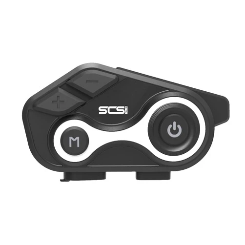 SCSETC Motorcycle Bluetooth Intercom Helmet Headset with Music Sharing, Earphones for 2 Riders up to 1000M Communication, Waterproof IP67 with Handsfree, Stereo Music, GPS & 2 Mic Options, 1 Pac