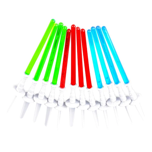 Super Z Outlet Light Sabre Cupcake Decoration Toppers Sticks Picks Set for Children Birthday Party, Fan Shows, Movies, 4