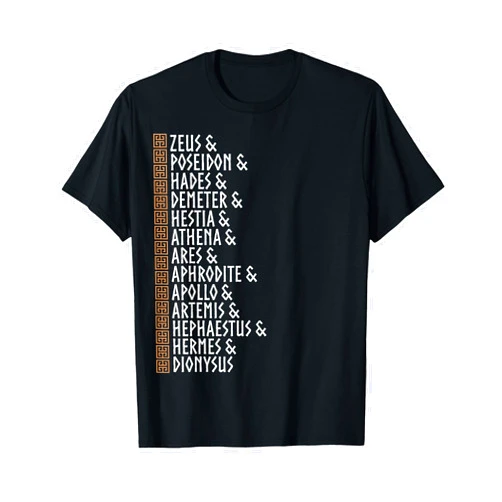 Greek Mythology Zeus Hera Aphrodite Apollo Ares Olympians Ancient Greek Gods Greek Life Greek Mythologist T-Shirt