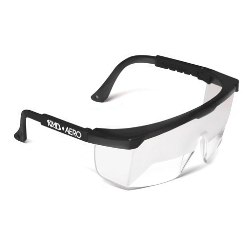 KMD Aero Aviation Flight Training Glasses with Frosted Adjustable Polycarbonate Frames (Black, 1 Pack)