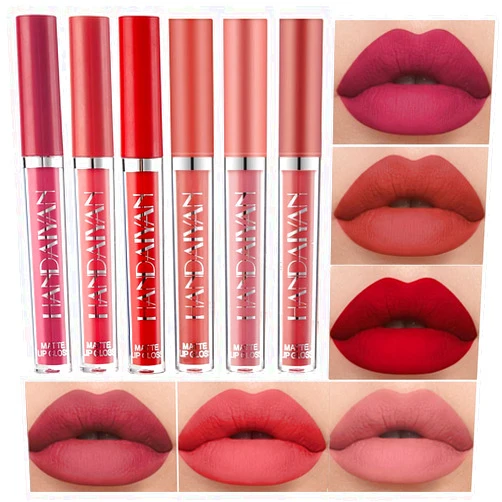 BestLand 6Pcs Matte Liquid Lipstick Makeup Set, Matte liquid Long-Lasting Wear Non-Stick Cup Not Fade Waterproof Lip Gloss (Set C)