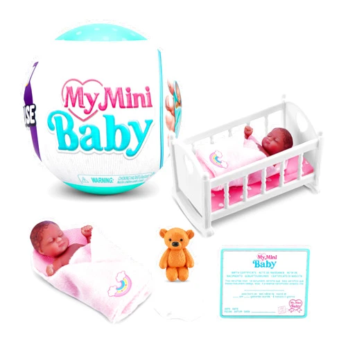 5 Surprise My Mini Baby Series 1 by ZURU, Collectible Mystery Capsule, Toy for Girls, Realistic Miniature Baby, Playset and Accessories