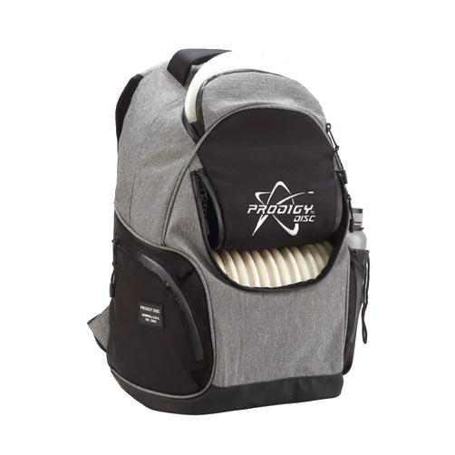 Prodigy Disc BP-3 V2 Disc Golf Backpack - Fits 17 Discs - Beginner Friendly, Affordable (Heather Gray/Black)