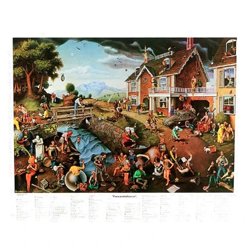 Bruce Teleky Laminated Proverbidioms by T. E. Breitenbach Fantasy Weird Odd Strange Urban Poster 28x22 inches