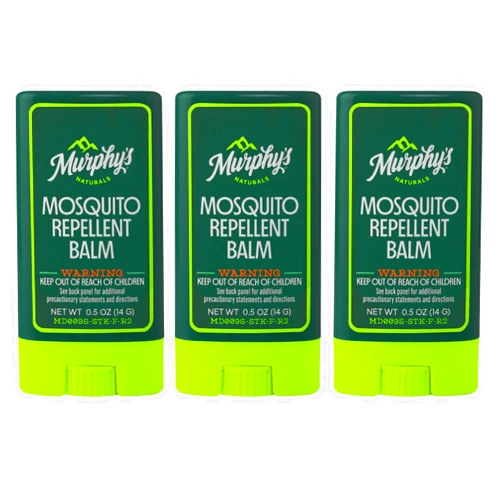 Murphy's Naturals Mosquito Repellent Balm Stick | Plant Based, Natural Ingredients | DEET Free | Travel/Pocket Size | Made in The USA | 0.5oz each | 3 Pack