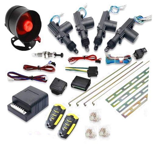 Riloer Car Remote Central Locking Kit, Universal Security Anti-Theft Alarm System Universal & 4 Doors Keyless Entry System