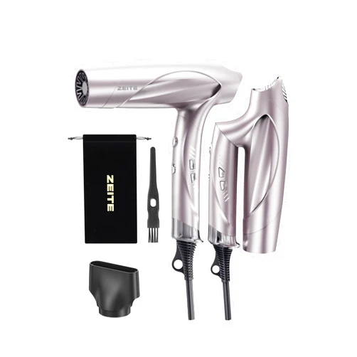 Zeite Professional Fast Drying Hair Dryer with Foldable Handle,Ionic Blow Dryer,High Speed Low Noise,Magnetic Nozzle,for Home Travel and Salon
