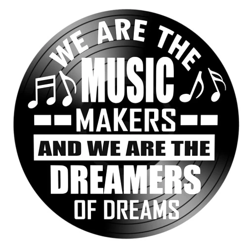 Handmade We Are the Music Makers Inspirational Quote on a Real Repurposed Vintage Vinyl Record Album