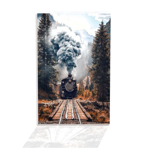 Generic Vintage Retro Steam Engine Poster Prints - Vibrant Stunning Black Train Canvas Wall Art for Home Wall Decor (Unframed-Train,08x12inch)