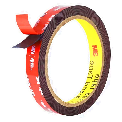 P7yaumy Mounting Tape 0.39in x 10ft, Double Sided Tape Heavy Duty Waterproof Foam Tape,2 Sided Mounting Tape Heavy Duty,Adhesive Tape for Carpet LED Strip Light Picture Hanging Black