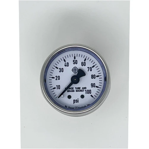 McDaniel Controls R7DL1/4 | McDaniel Model R7 All Stainless Gauge, 1-1/2'', 1/4'' NPT : Male, 0 to 100 psi, Center Back Connection, Single Scale