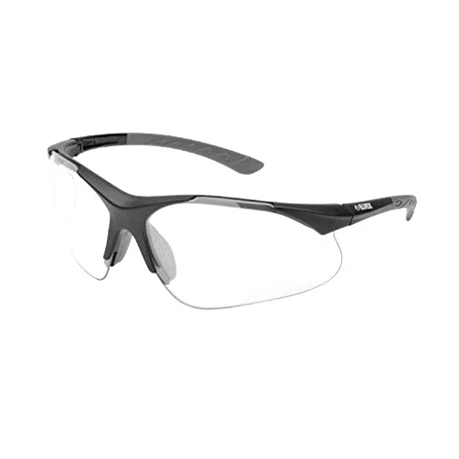 Elvex Clear, HC/PC w/+2.5 Full Lens Magnifier, Black Frame w/Grey Temple Tips, One Size, RX-500C-2.5