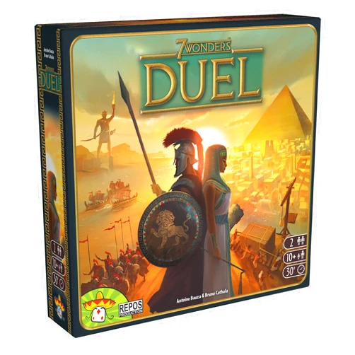 Repos Production 7 Wonders Duel Board Game BASE GAME - Intense Two-Player Battles in the Ancient World! Strategy Game for Kids and Adults, Ages 10+, 2 Players, 30 Minute Playtime, Made by Repos Production