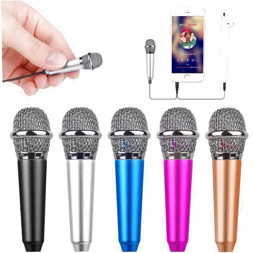 Uniwit Mini Portable Vocal/Instrument Microphone for Voice Video Recording Singing,Vlogging, Podcasting, Tiny Microphone for iPhone Android Phone Computer Latop Notebook Tablet iPad(Silver)