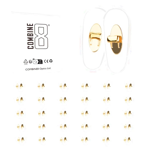 Combine8 Nose Pads Gold Glasses Nose Pad for Ray-Ban RB3604/RB7140/RB4071/RB3584/RB3614/RB6336/RB3523/RB3539/RB3540/RB3558/RB3545/RB3609/RB3595/RB8052-61mm/RB8054-59mm Sunglasses