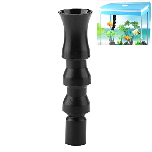 Minnya Flexible Aquarium Duck Flat Nozzle 360°Fish Rotating Water Outlet Aquarium Outflow End Plumbing Fitting(Small Tornado Nozzle)