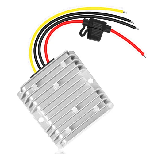 YIPIN HEXHA DC18V-60V to 12V Converter 20A 240W Golf Cart 24V 36V 48V Step Down to 12V Converter Voltage Regulator Reducer with Fuse Waterproofing Transformer for Golf Cart Club Car LED Lights