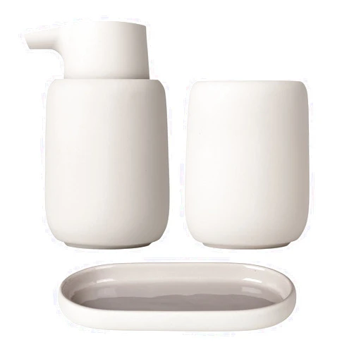 blomus SONO Bathroom Accessory Set in Moonbeam (Cream)