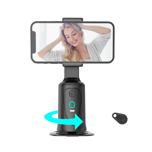 Cubilan Auto face Tracking Tripod 360°Rotation with Stand, AI Phone Selfie Stick no App Required, Content Creator Essentials, auto Tracking Phone Holder for Video Streaming, YouTube, tiktok