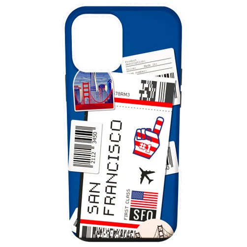 World First Class Boarding Passes iPhone 12 mini Funny First Class Ticket Boarding Pass San Francisco Case