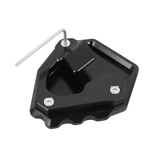 BAIONE Worldmotop Motorcycle Kickstand Pad Support Extension Enlarger Pad Replacement for Honda CRF1000L Africa Twin 2016 2017 2018 Side Stand Plate(black)