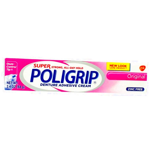 Super Poli-Grip SUPER POLIGRIP Denture Adhesive Cream Original 2.40 oz (Pack of 12)