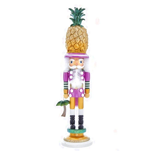 Kurt S. Adler 19.5-Inch Hollywood Pineapple Hat Nutcracker, Multicolor