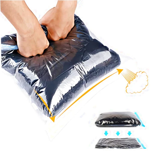 ALMING Compression Bags - Travel Accessories - 10 Pack Space Saver Bags - No Vacuum or Pump Needed - Vacuum Storage Bags for Travel Essentials - Home Packing-Organizers (Blue)
