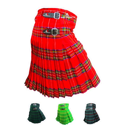 AAR Mens Kilt Scottish Tartan Kilt 13oz Highland Casual Kilt for Men 11 Tartans