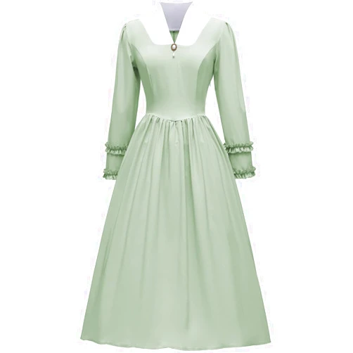 Abaowedding Colonial Dress for Women Pioneer Costume Dress Modest Prairie Colonial Dress